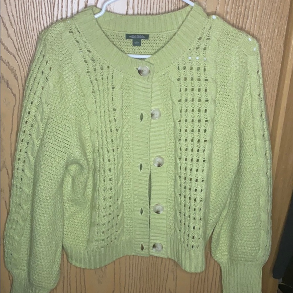 Light green cardigan